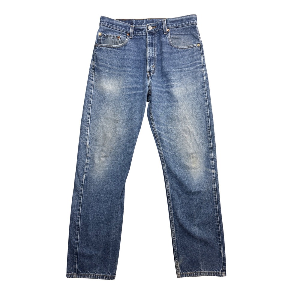 Levis 505 Regular Fit Straight Leg Jeans Mens 34x32 Medium Wash Vintage Y2K 0300